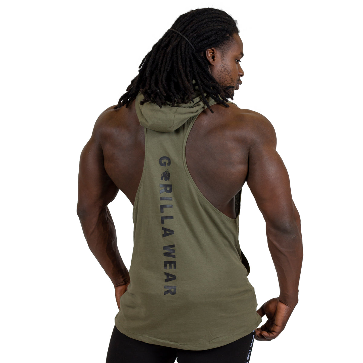 Gorilla Wear Lawrence Hooded Tank Top, army green