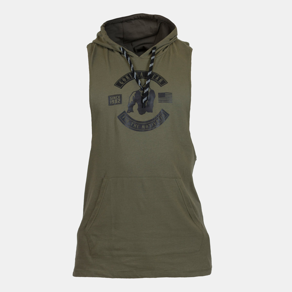 Gorilla Wear Lawrence Hooded Tank Top, army green