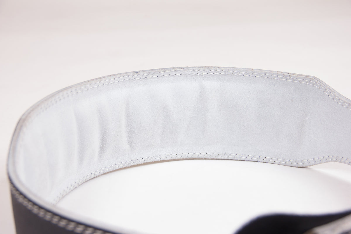 Gorilla Wear 4 Inch Padded Leather Belt, black/grey