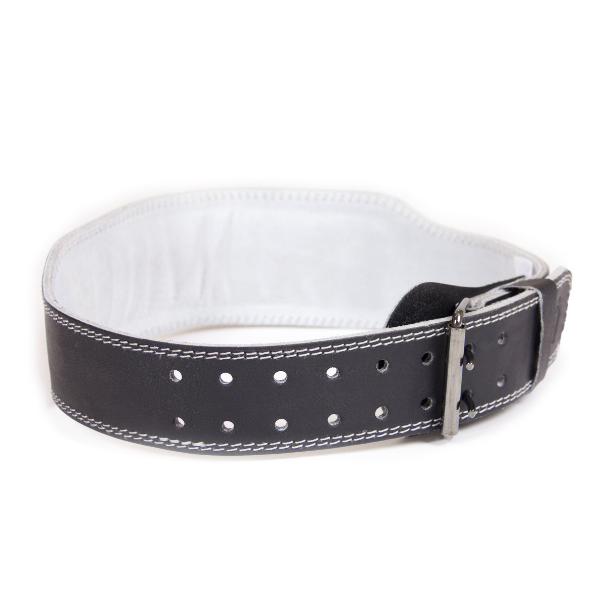 Gorilla Wear 4 Inch Padded Leather Belt, black/grey