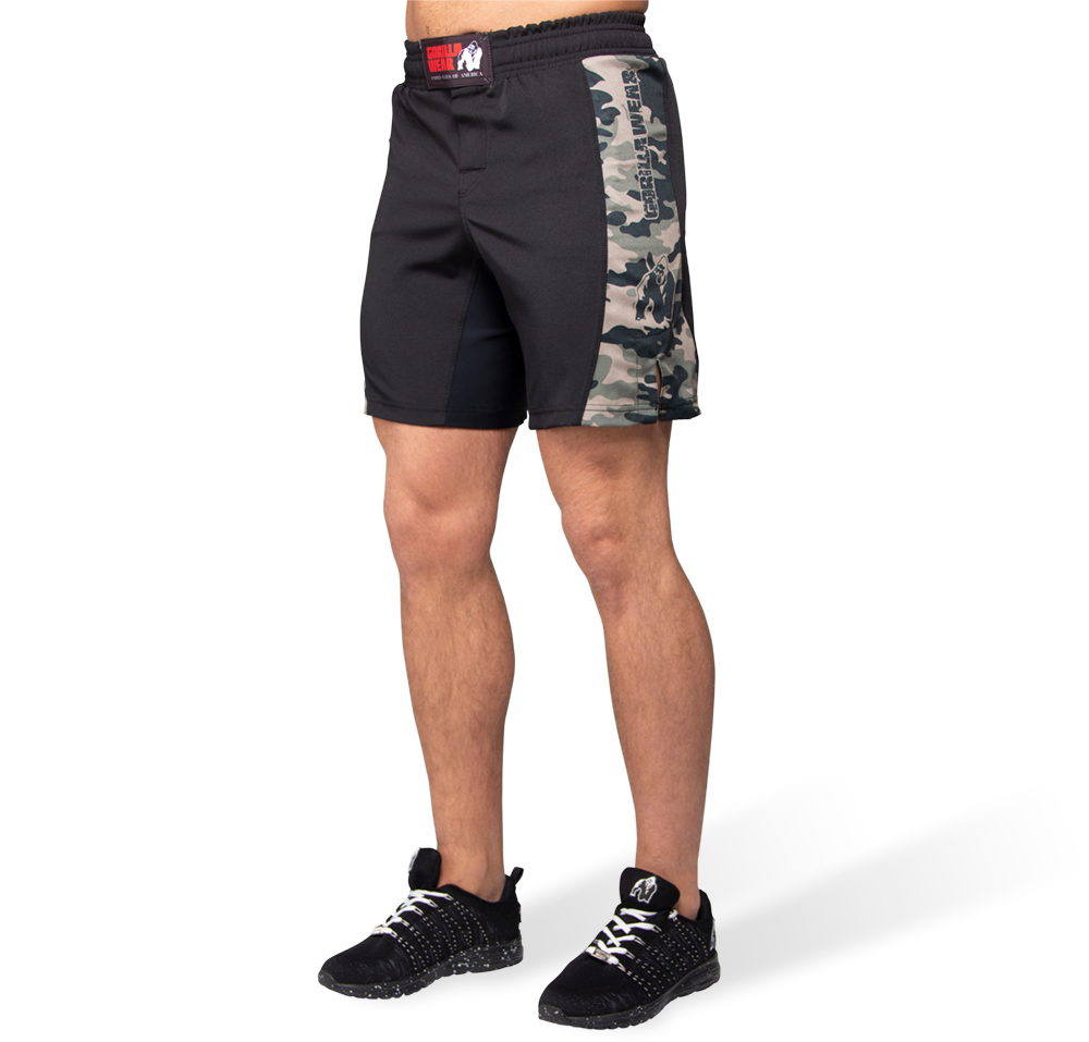 Gorilla Wear Kensington MMA Fightshorts, army green camo