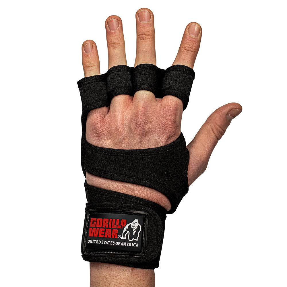 Gorilla Wear Yuma Weightlifting Workout Gloves, black