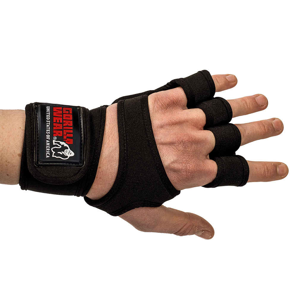 Gorilla Wear Yuma Weightlifting Workout Gloves, black