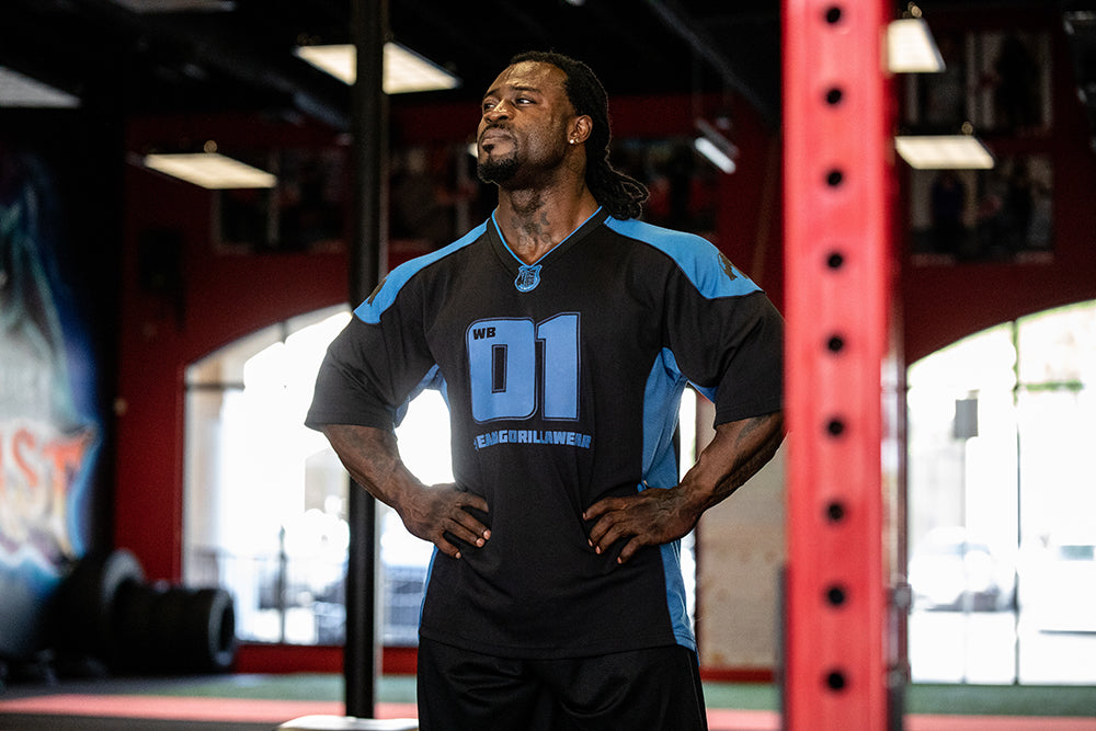 Gorilla Wear Athlete T-Shirt 2.0 Brandon Curry, black/light blue