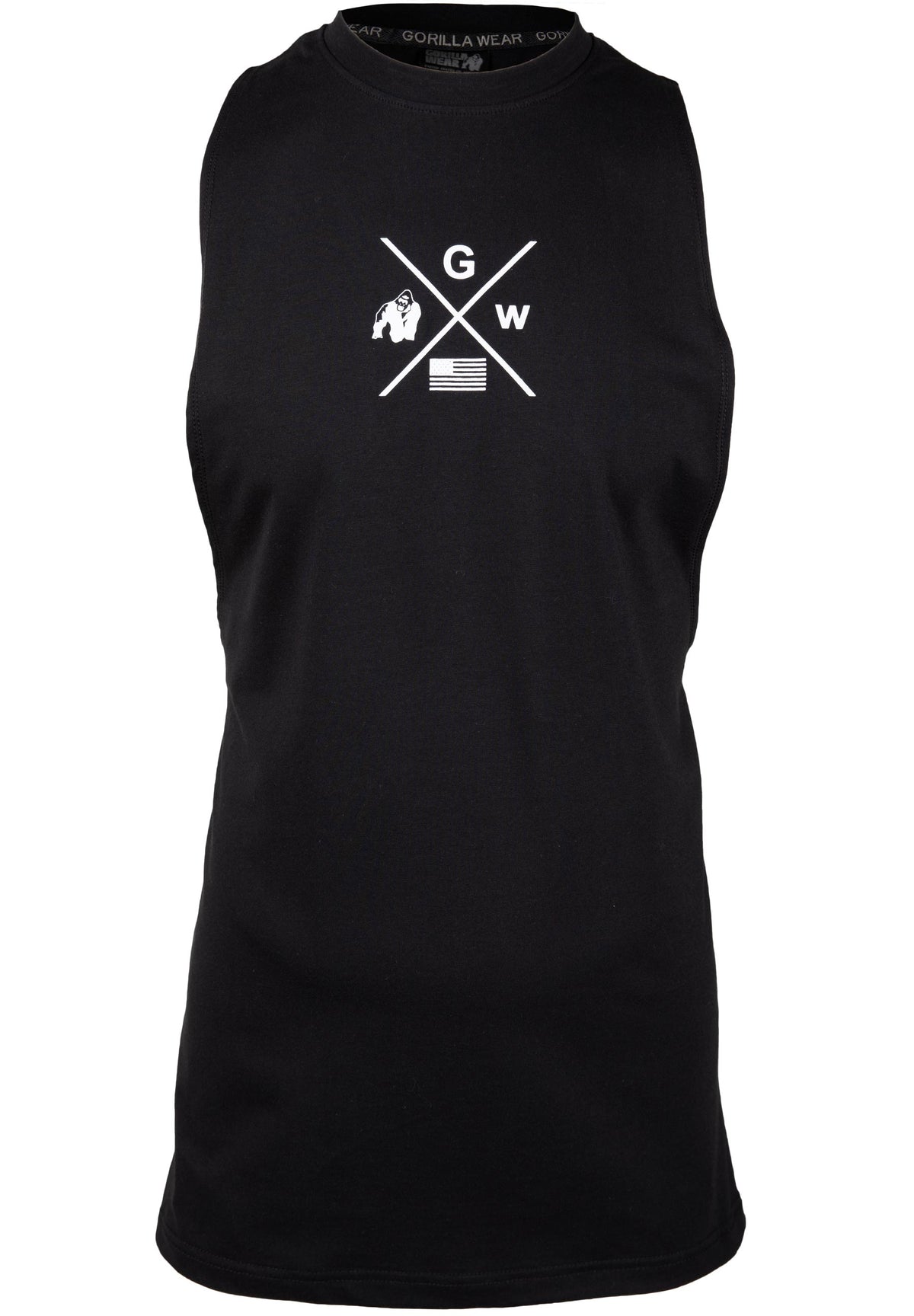 Gorilla Wear Cisco Drop Armhole Tank Top, black/white