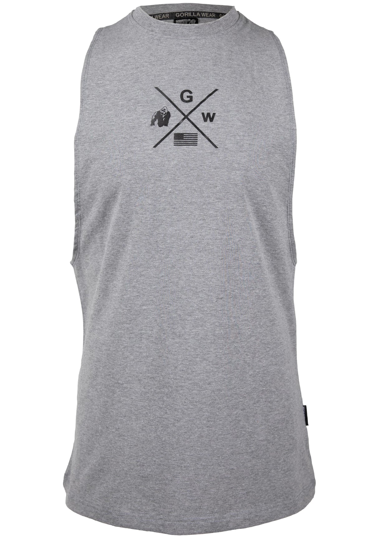 Gorilla Wear Cisco Drop Armhole Tank Top, grey/black