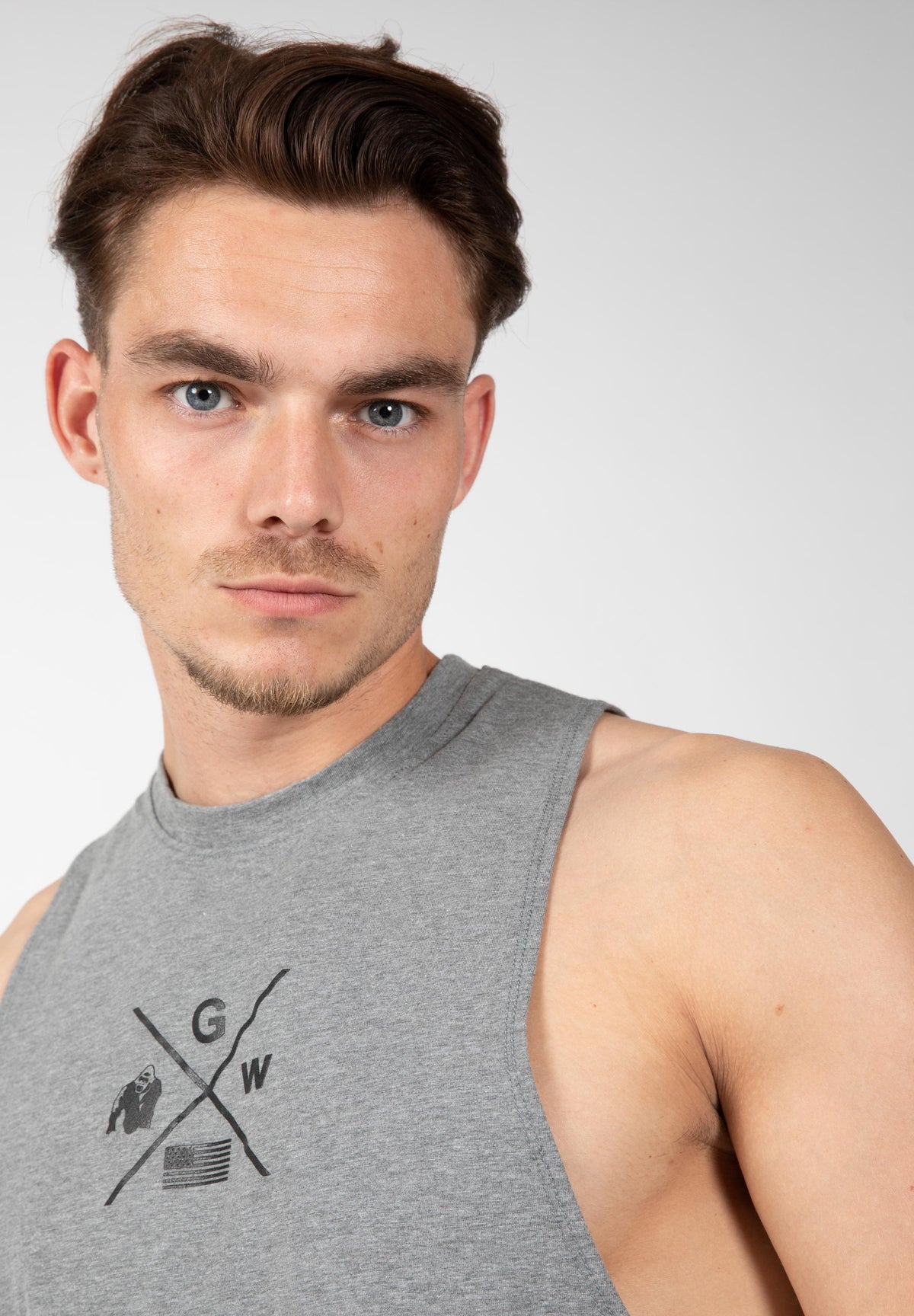 Gorilla Wear Cisco Drop Armhole Tank Top, grey/black