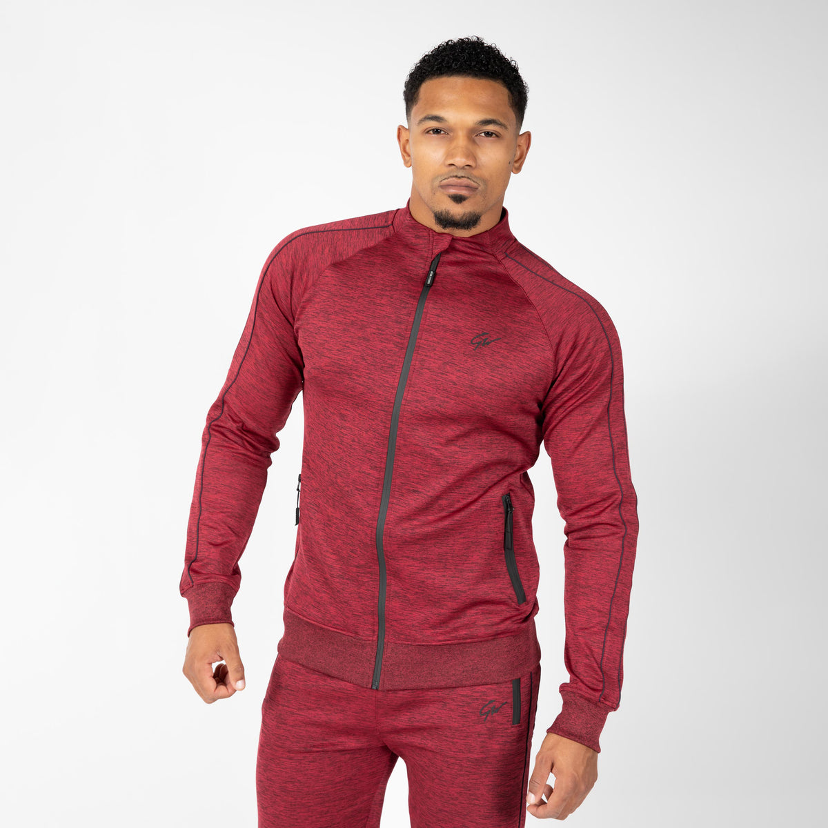 Gorilla Wear Wenden Track Jacket, burgundy red