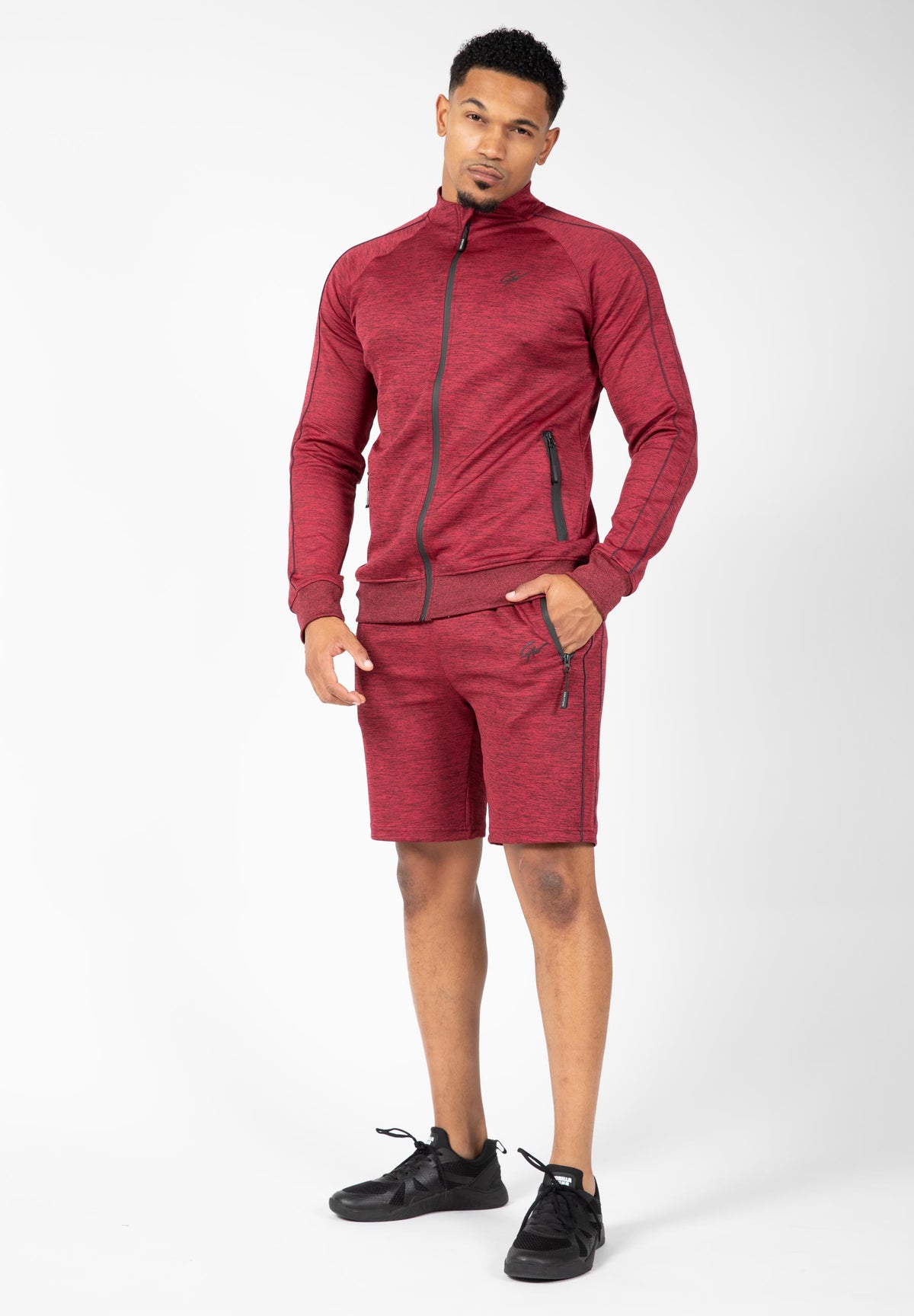 Gorilla Wear Wenden Track Jacket, burgundy red
