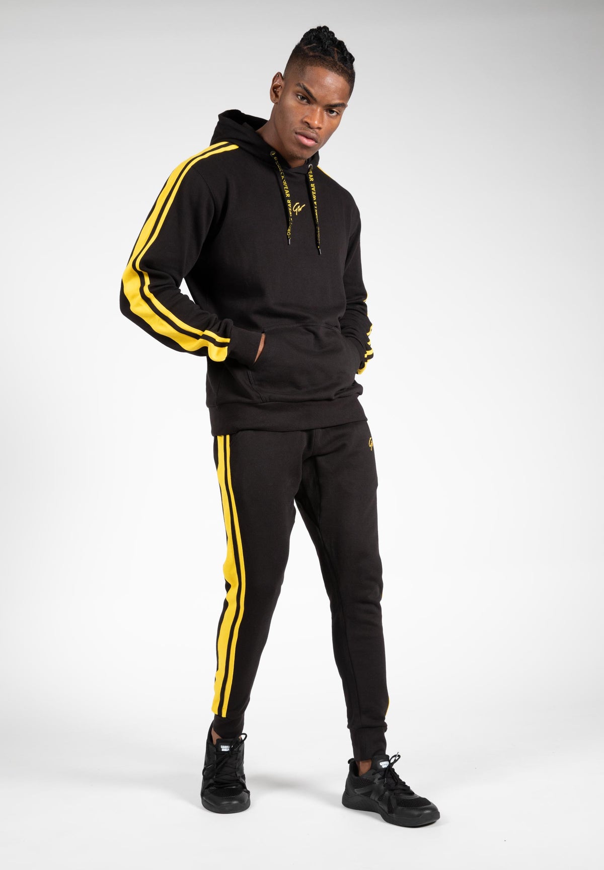 Gorilla Wear Banks Oversized Hoodie, black/yellow