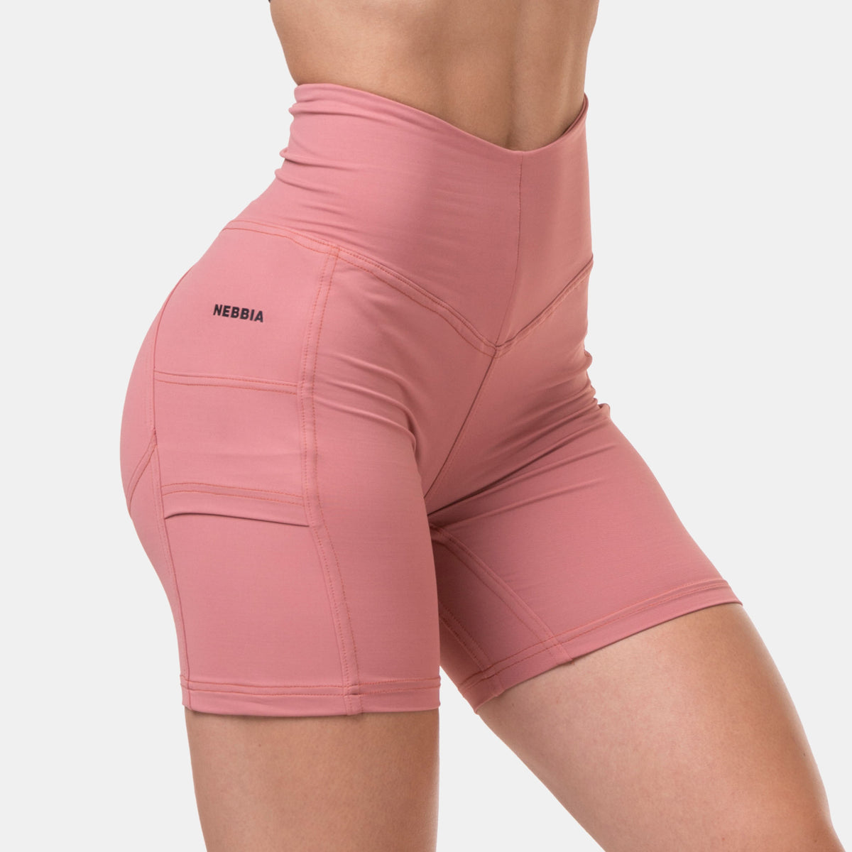 NEBBIA Fit Smart Biker Shorts, old rose
