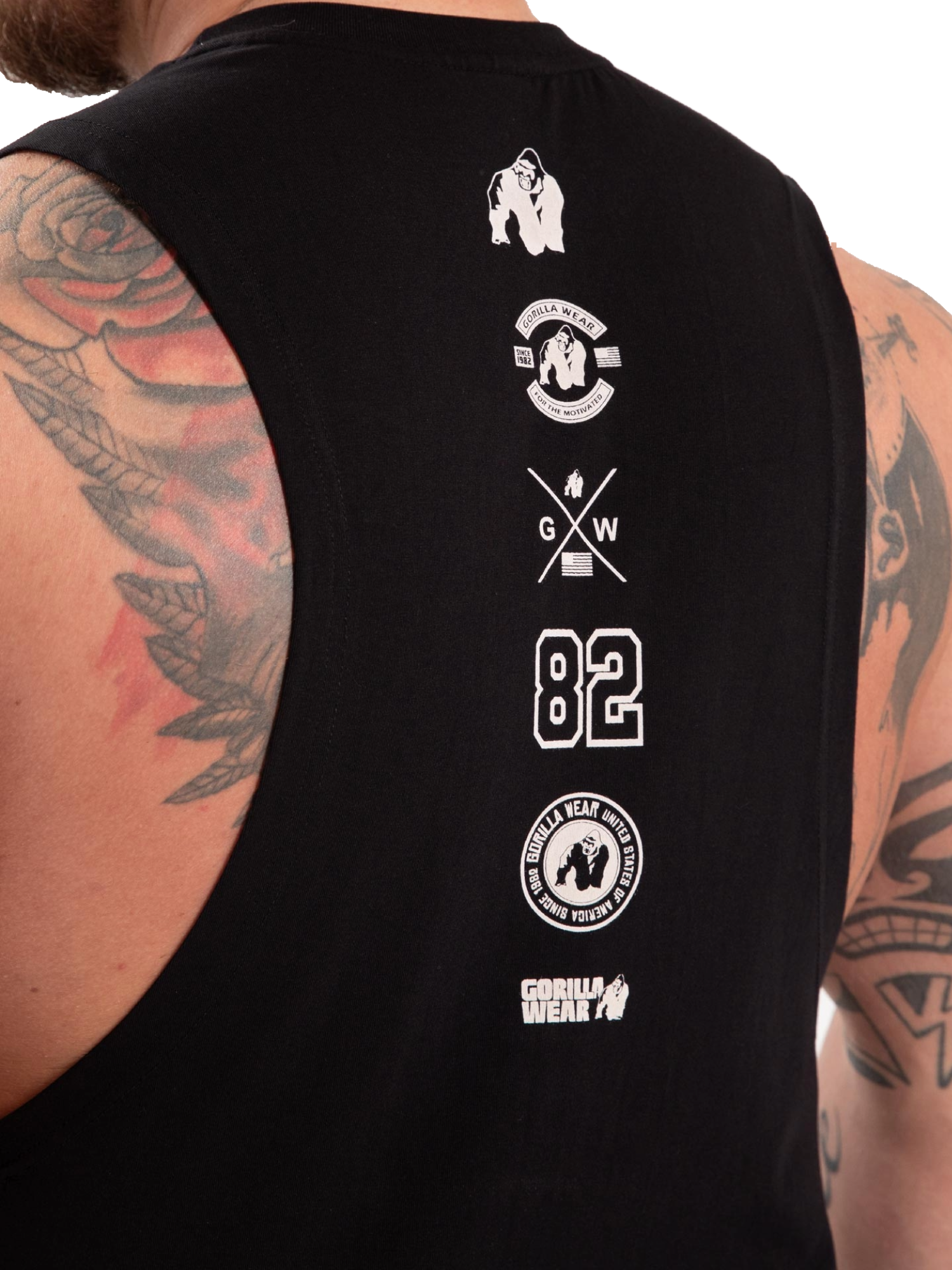 Gorilla Wear Lopez Drop Armhole Tank Top, black