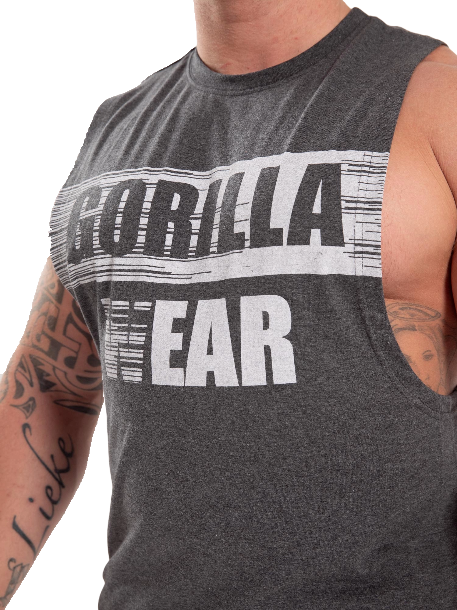 Gorilla Wear Lopez Drop Armhole Tank Top, dark grey melange