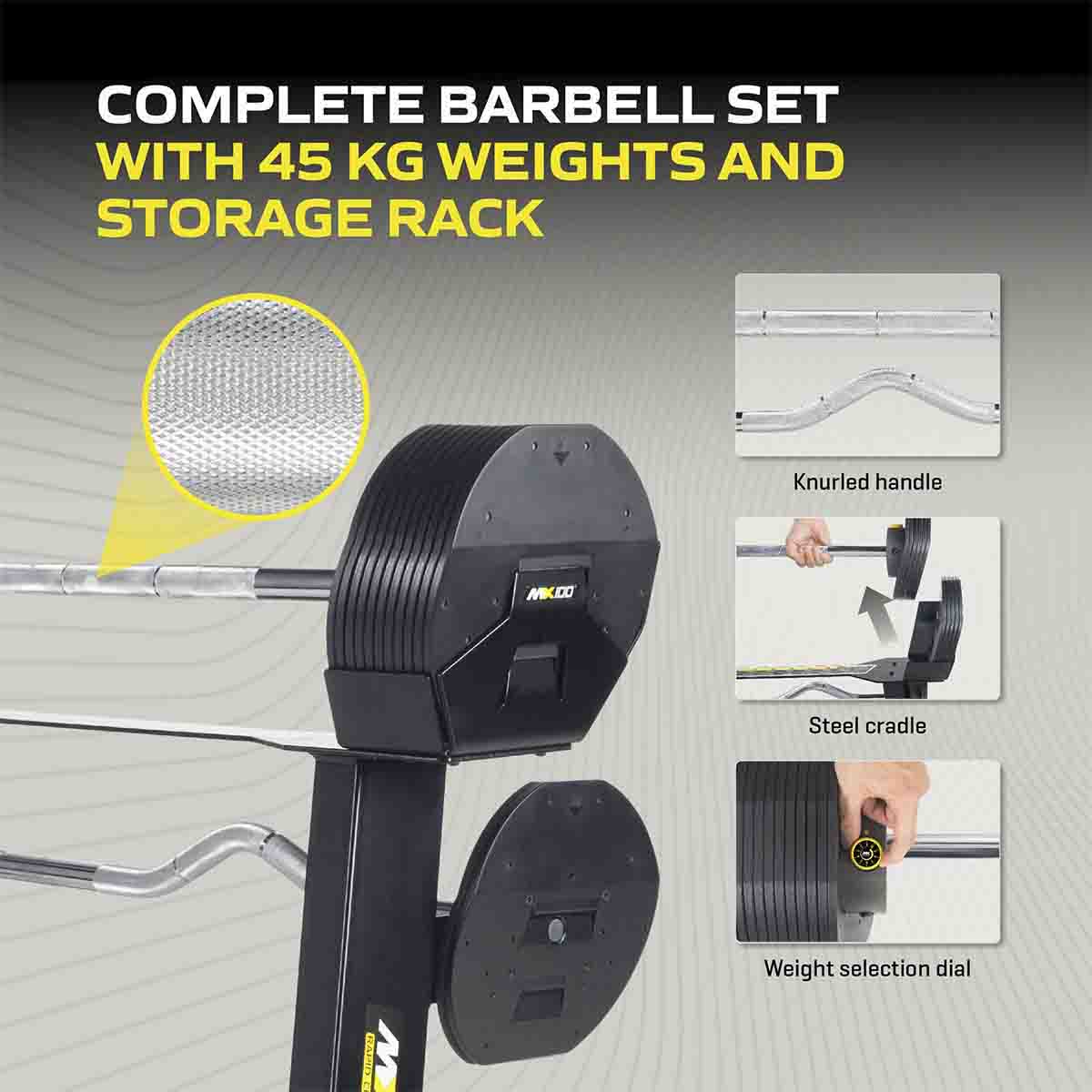 Tunturi MX100 Barbell System & Stand