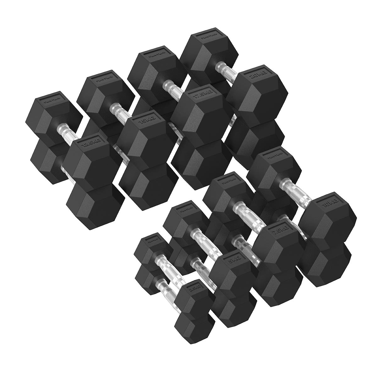 Plat.Hex Rbr.D.Bell Set 2.5-20