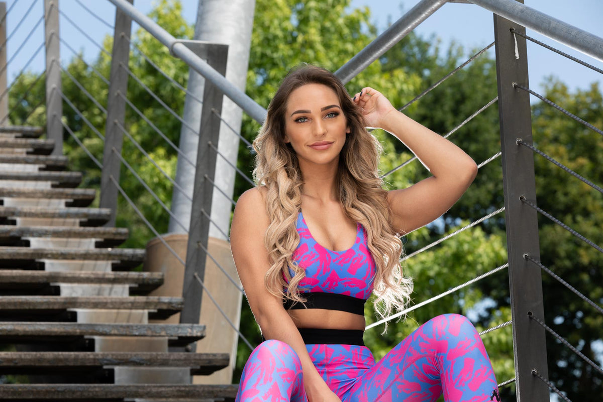Gorilla Wear Colby Leggings, blue/pink