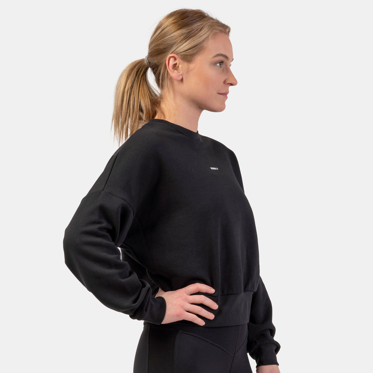 NEBBIA Loose Fit Sweatshirt "Feeling Good", black