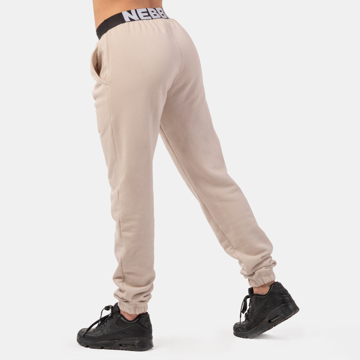 NEBBIA Iconic Mid-Waist Sweatpants, cream