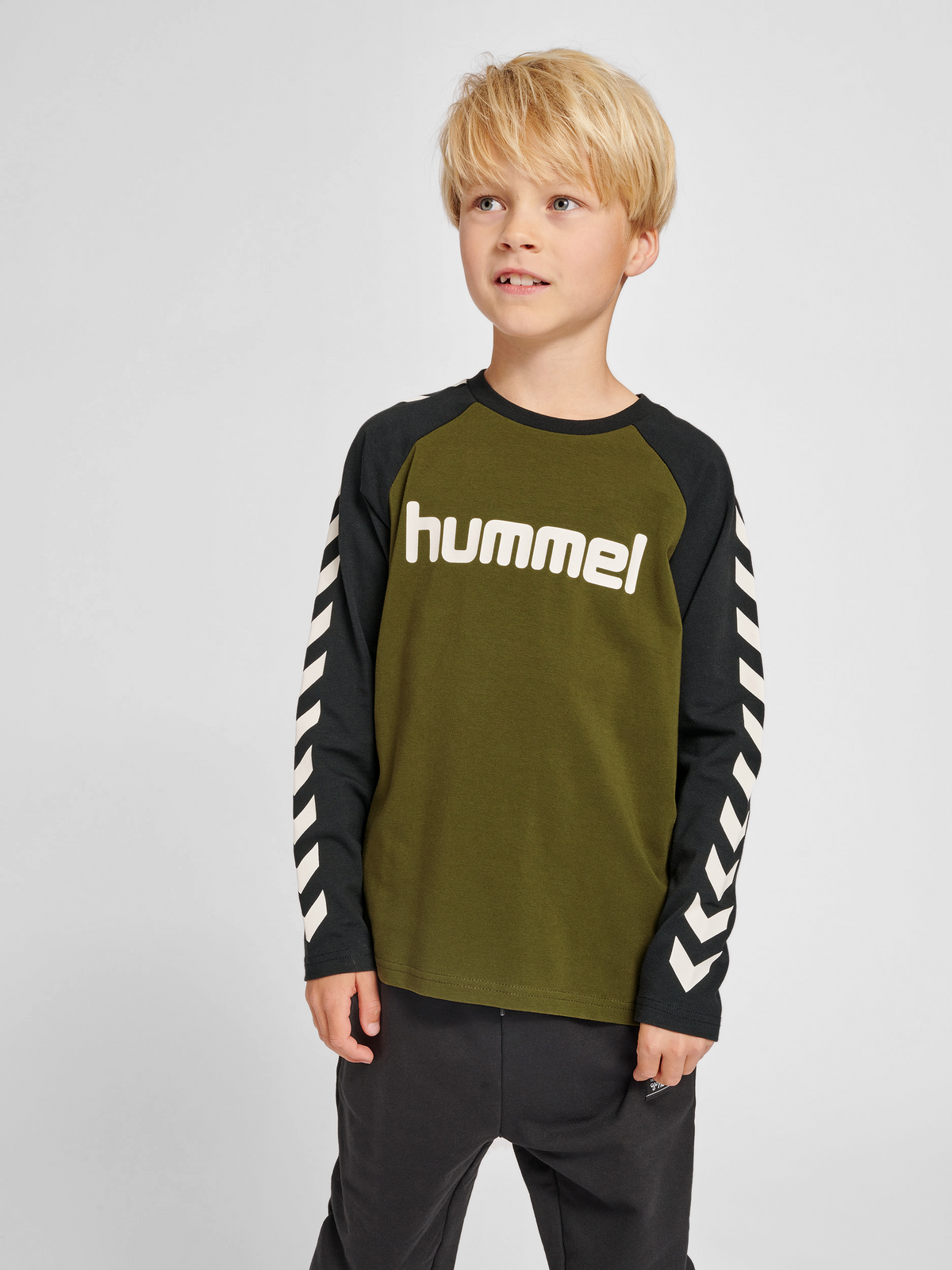 hummel Boys T-shirt L/S Dark Olive