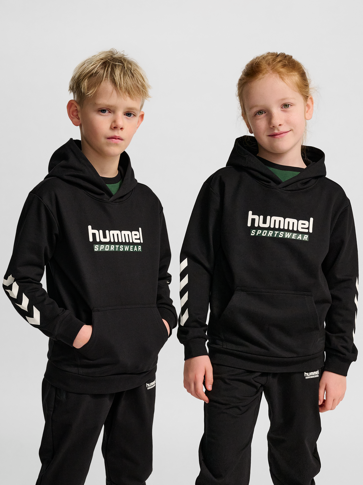 hummel Jr Logo Hoodie Black