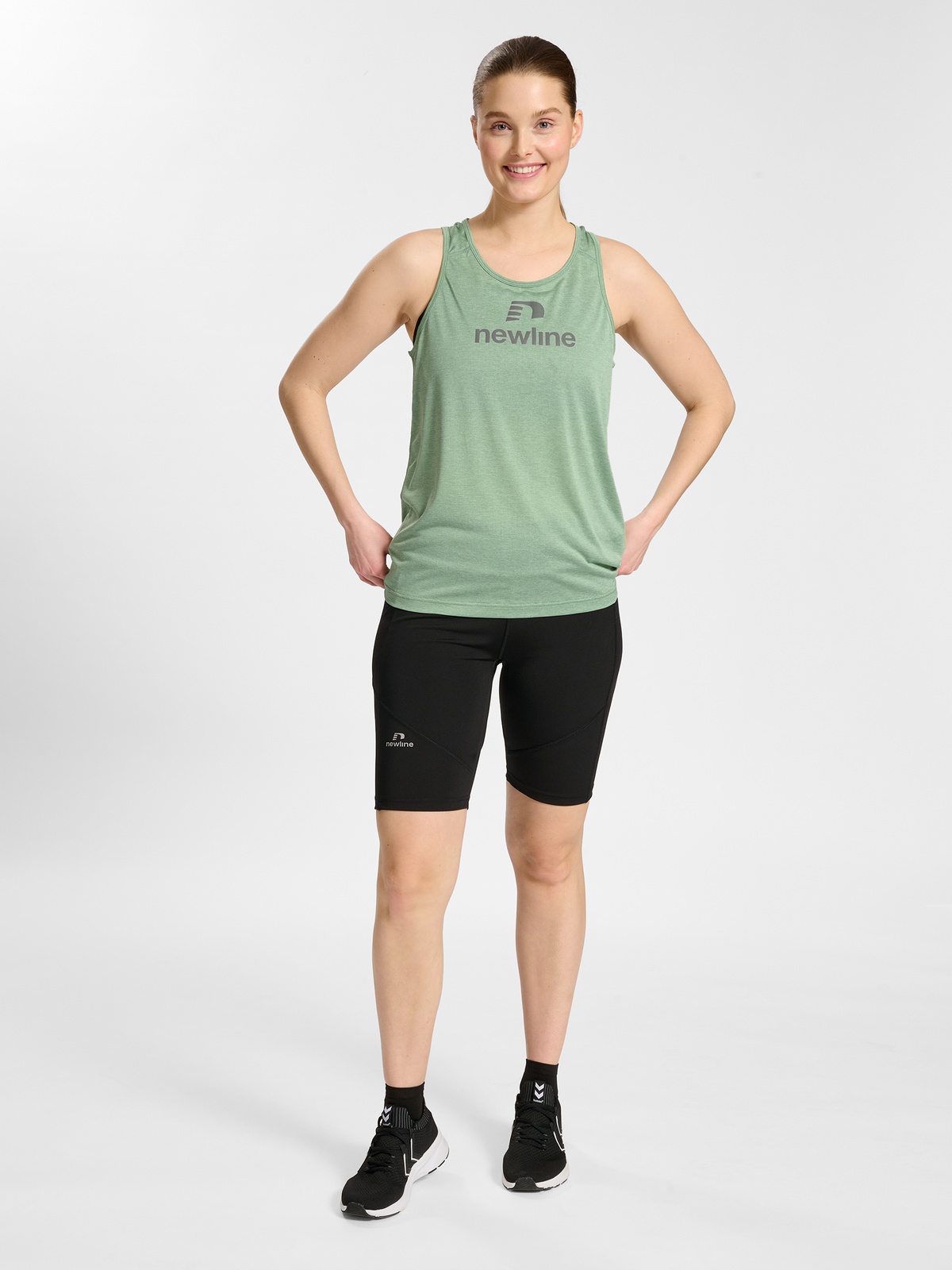 Newline Fontana Singlet Woman Green Bay Melange