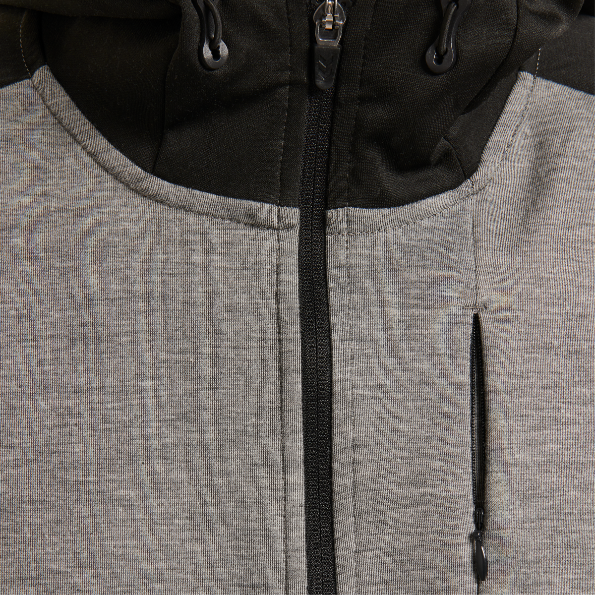 hummel Tropper Zip Hoodie Grey Melange