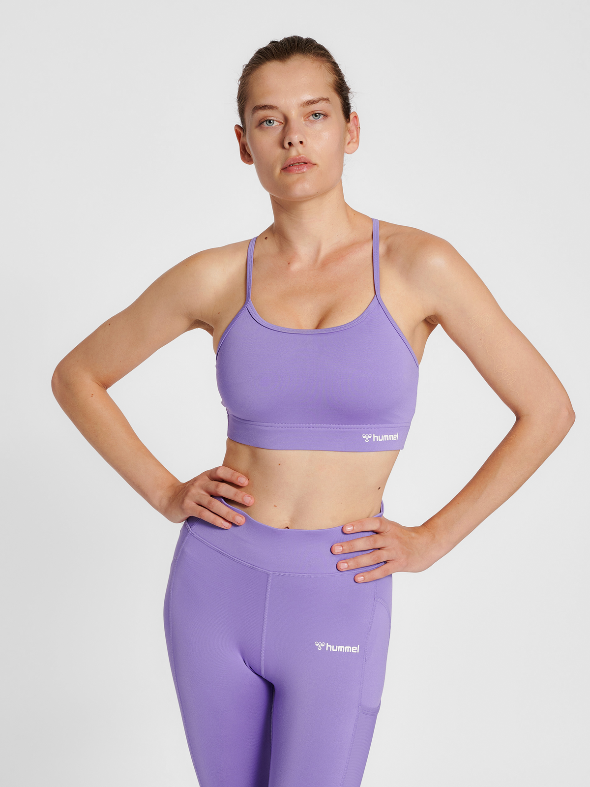 hummel Mt Chipo Padded Sports Bra Paisley Purple