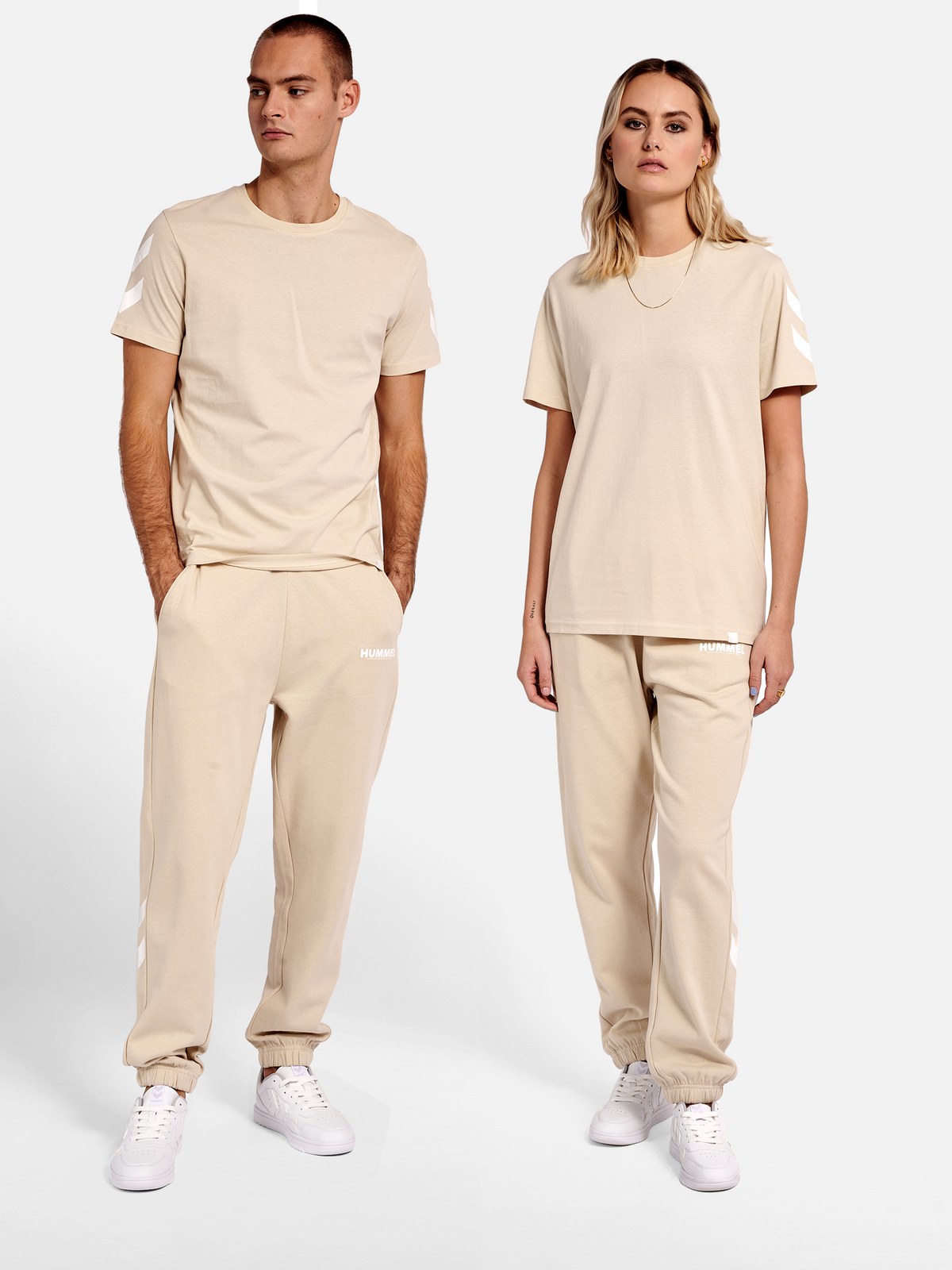 hummel Legacy Chevron T-shirt Pumice Stone