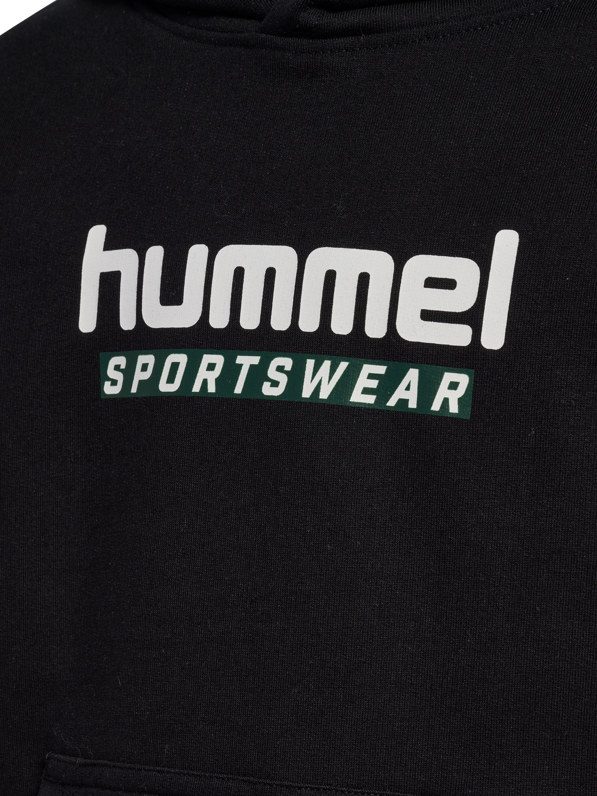 hummel Jr Logo Hoodie Black