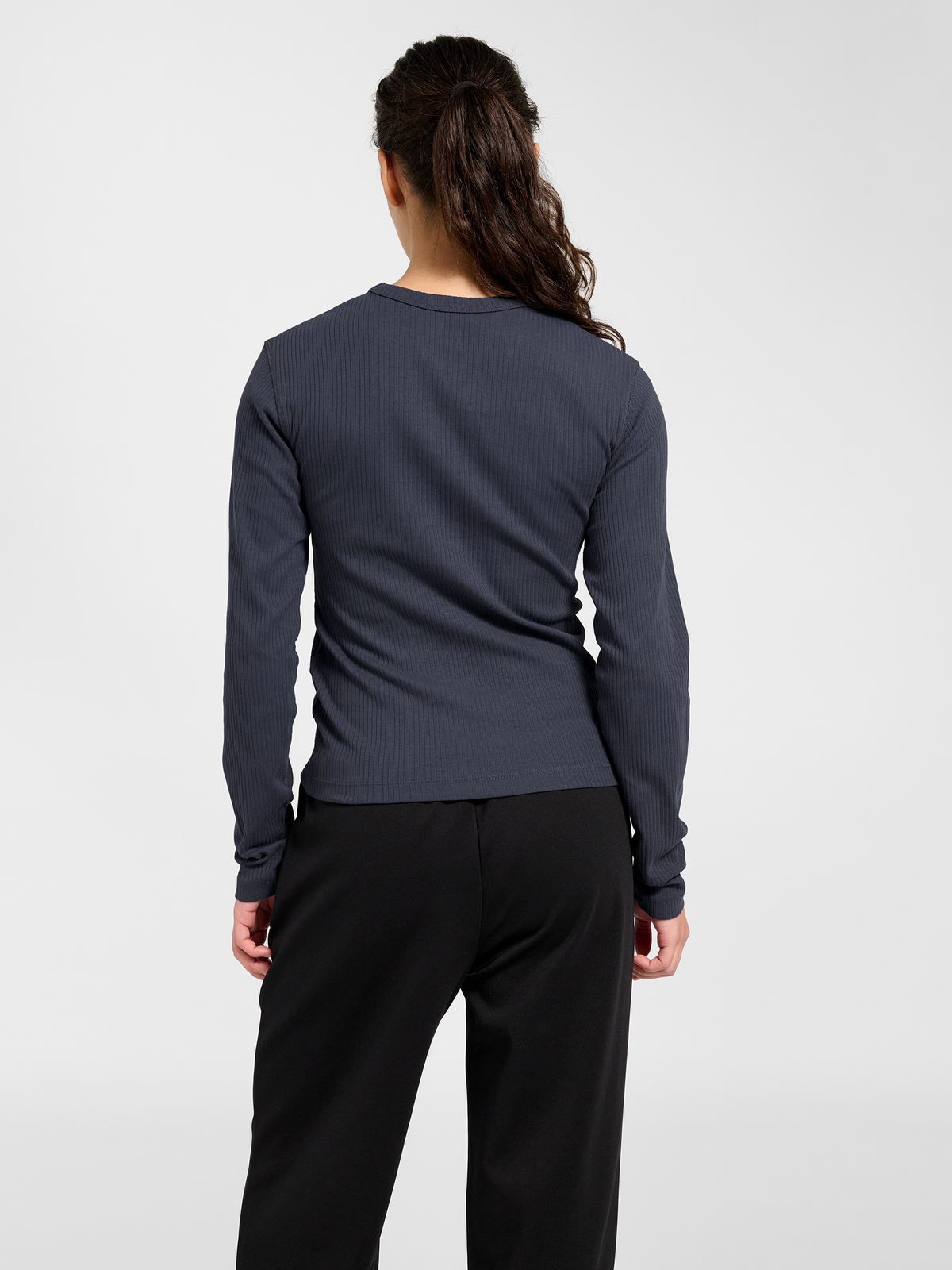 hummel Foundation Rib T-shirt L/S Ebony