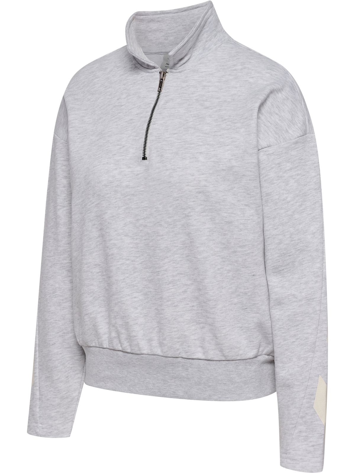 hummel I-D Zip Polo Sweatshirt Light Grey Melange