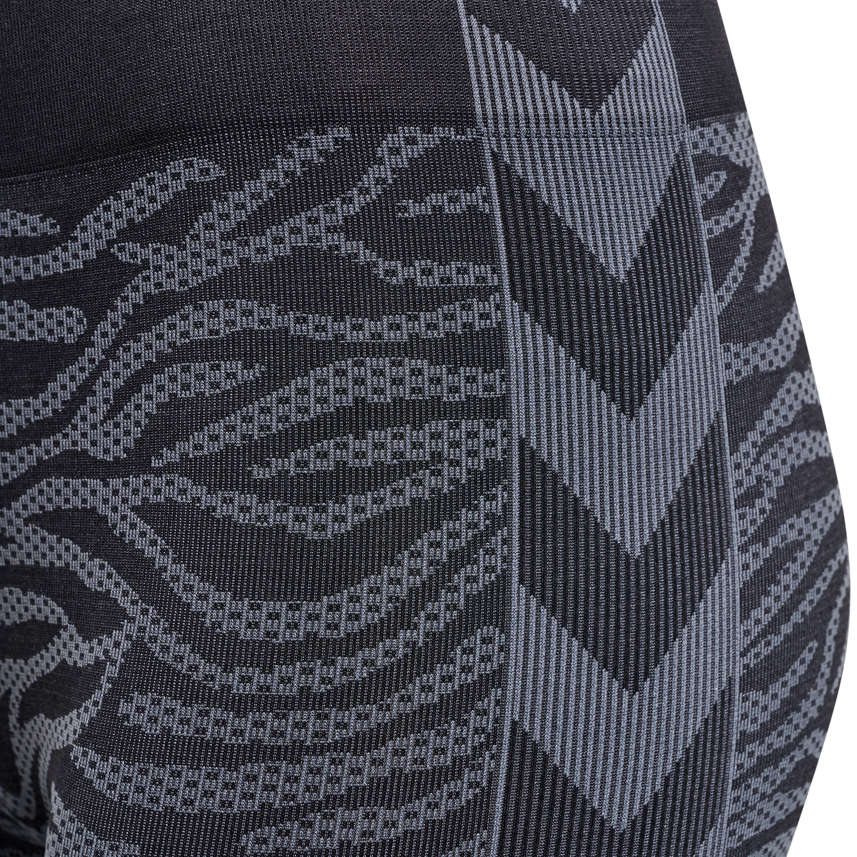 hummel Mt Saga Seamless MW Tights Black/Asphalt Melange