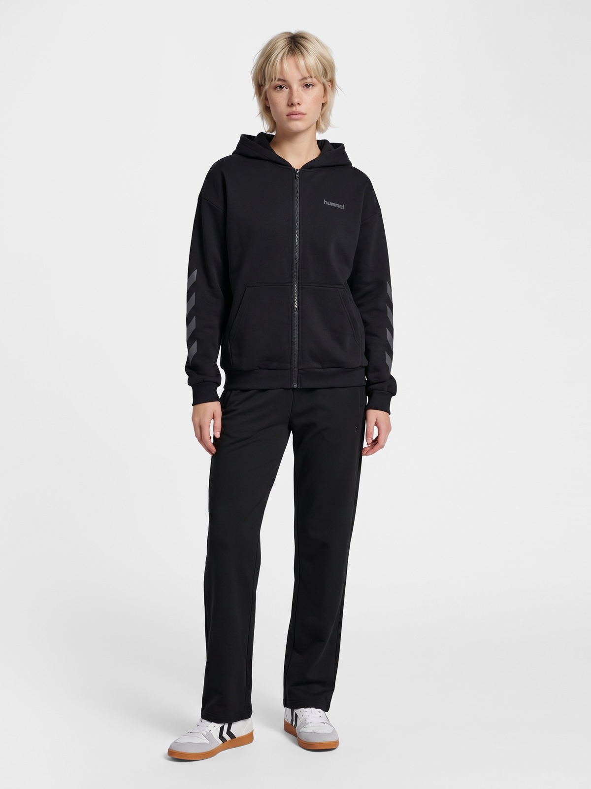 hummel Keeper Chevron W Zip Hoodie Black