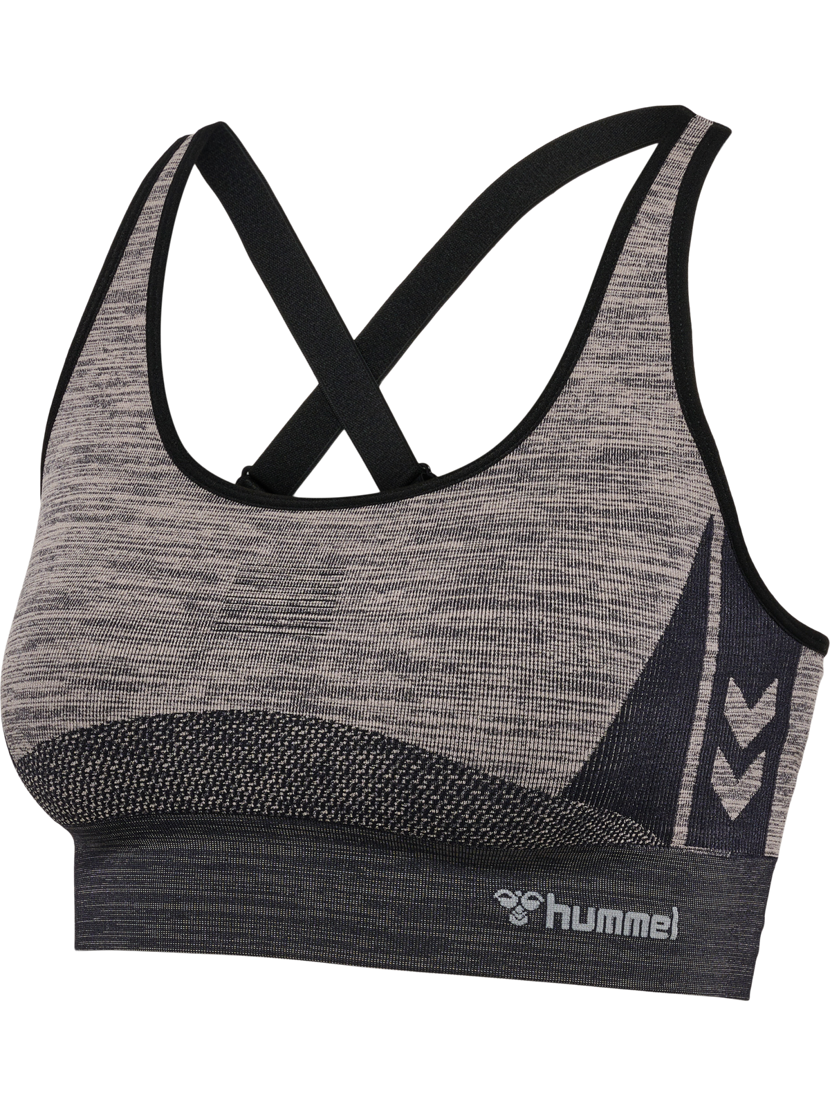 hummel Clea Seamless Sports Top Chateau Gray/Black Melange