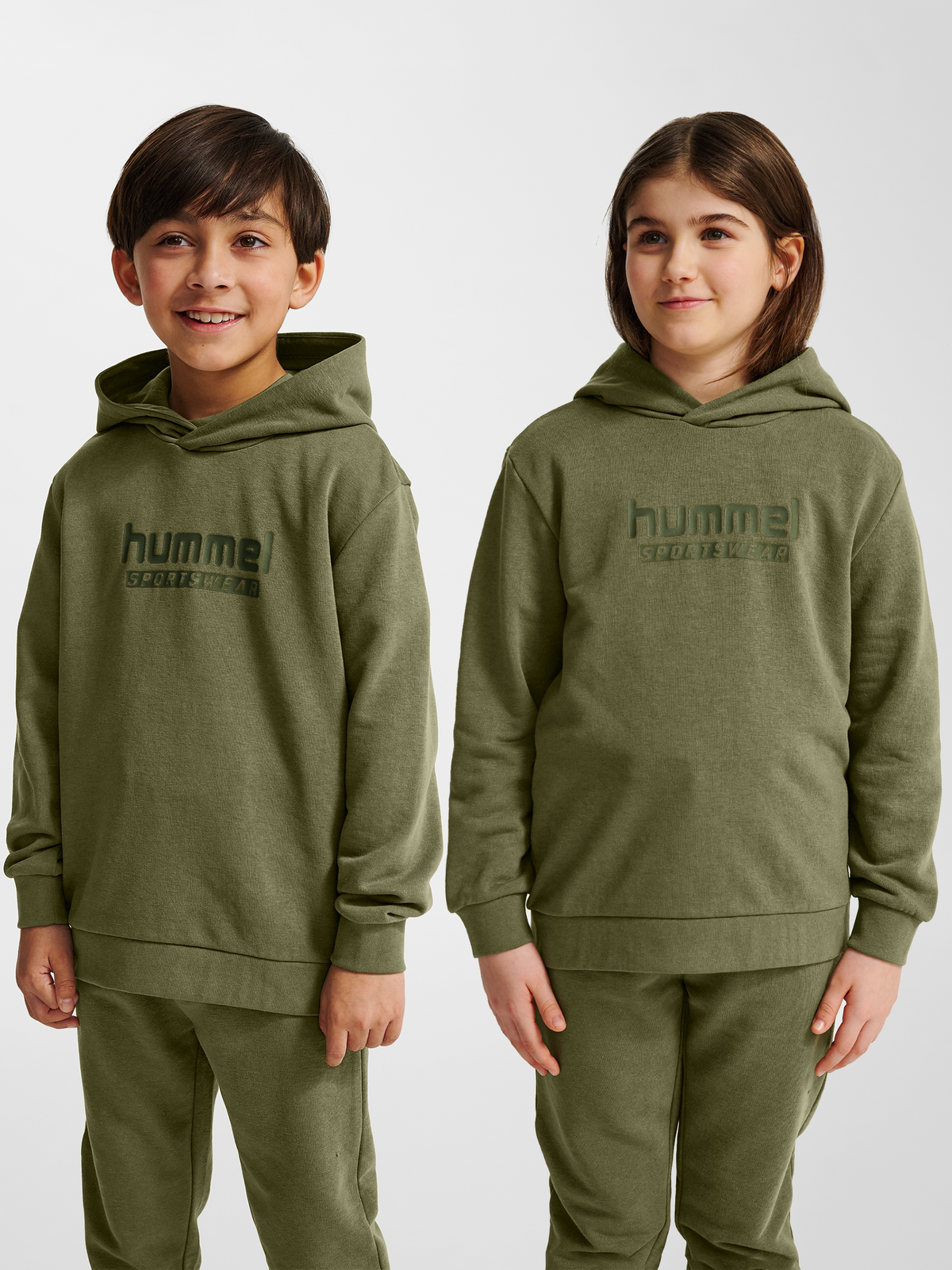hummel Jr Base Hoodie Winter Moss