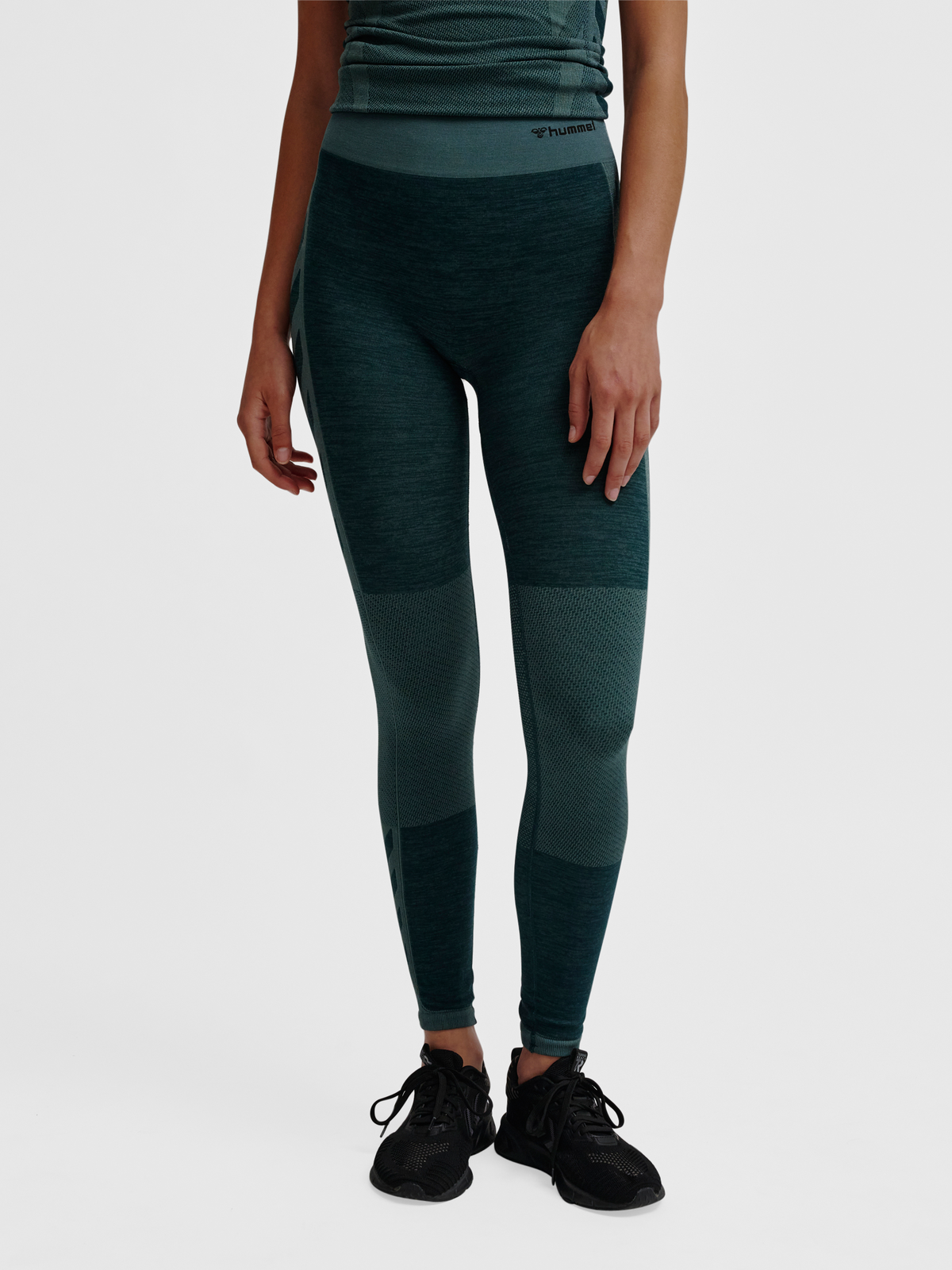 hummel Clea Seamless Mid Waist Tights Green Gables/Garden Topiary Me