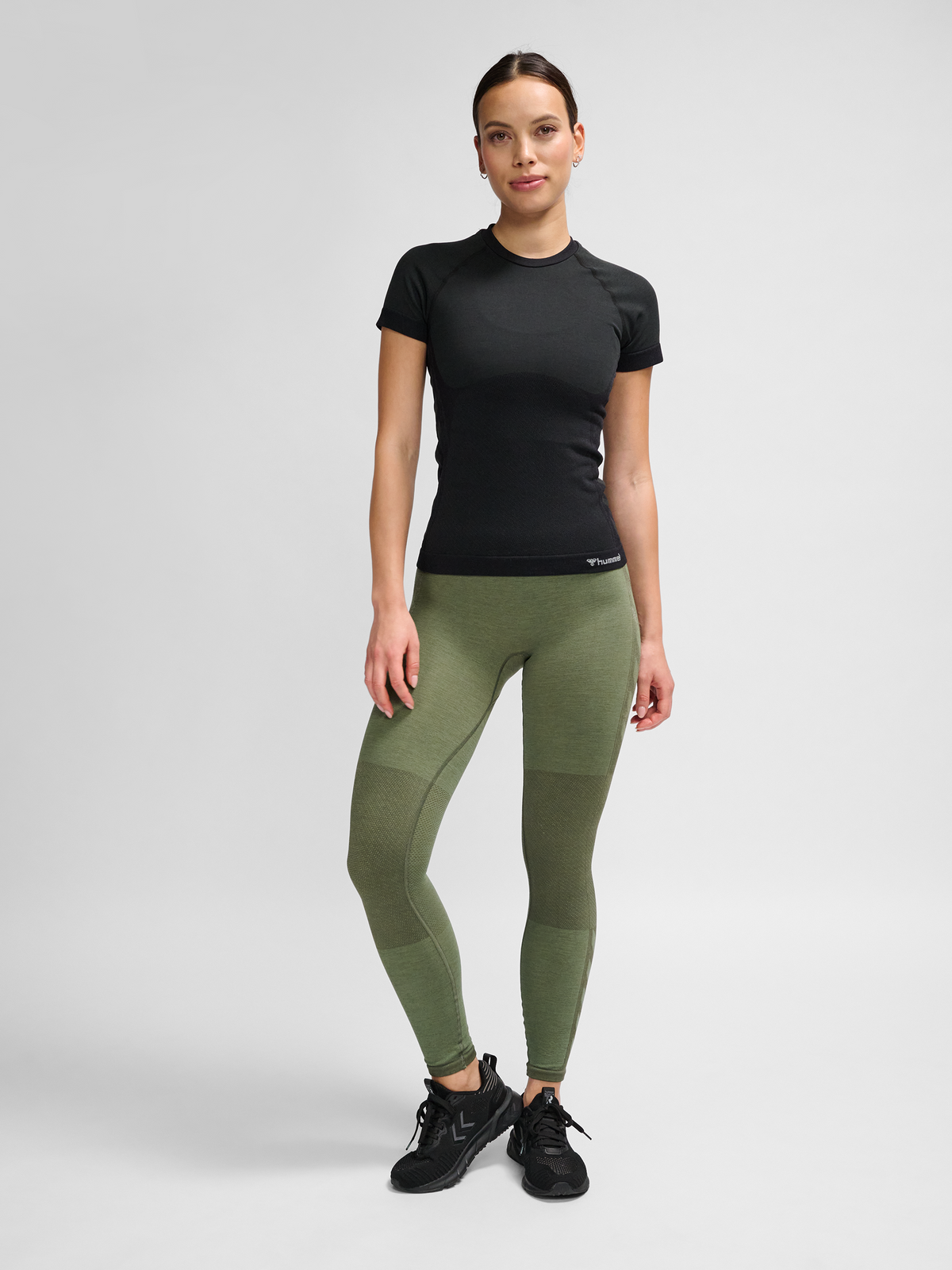 hummel Clea Seamless Tight T-shirt Black Melange