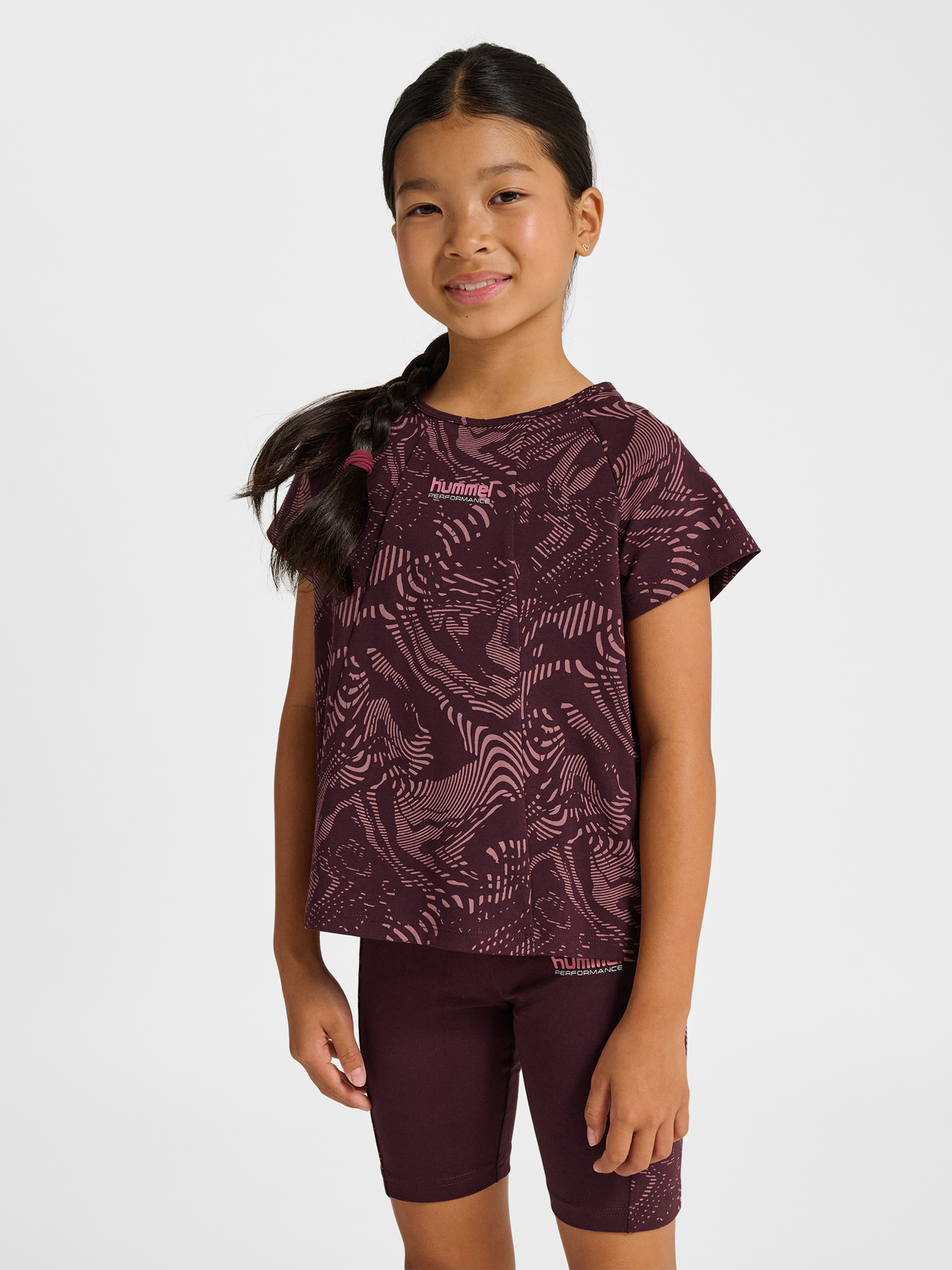 hummel Jr Aop A-Shaped T-shirt Winetasting