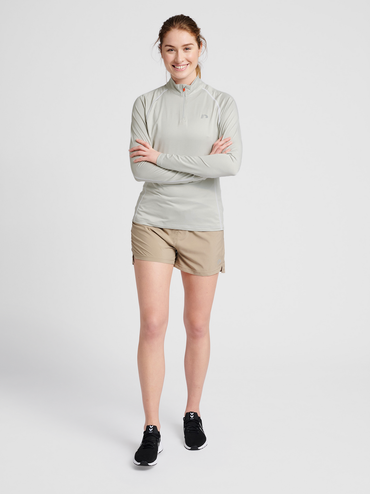 Newline Women 1/2 Zip L/S Oyster Mushroom Melange
