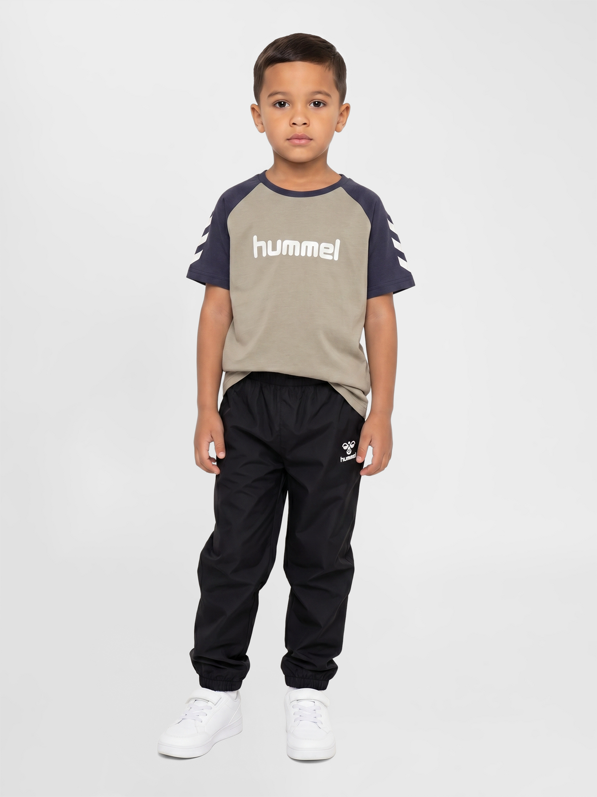 hummel Jr Logo T-shirt S/S Vintage Khaki