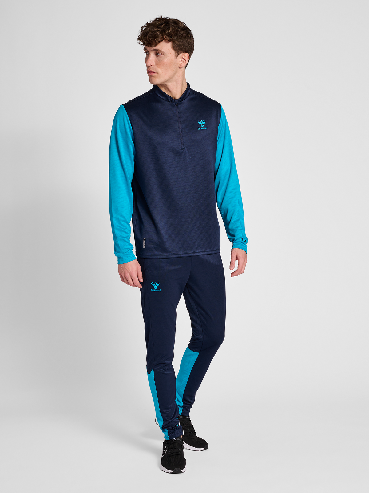hummel Ongrid 1/2 Zip Poly Sweat Marine/Atomic Blue