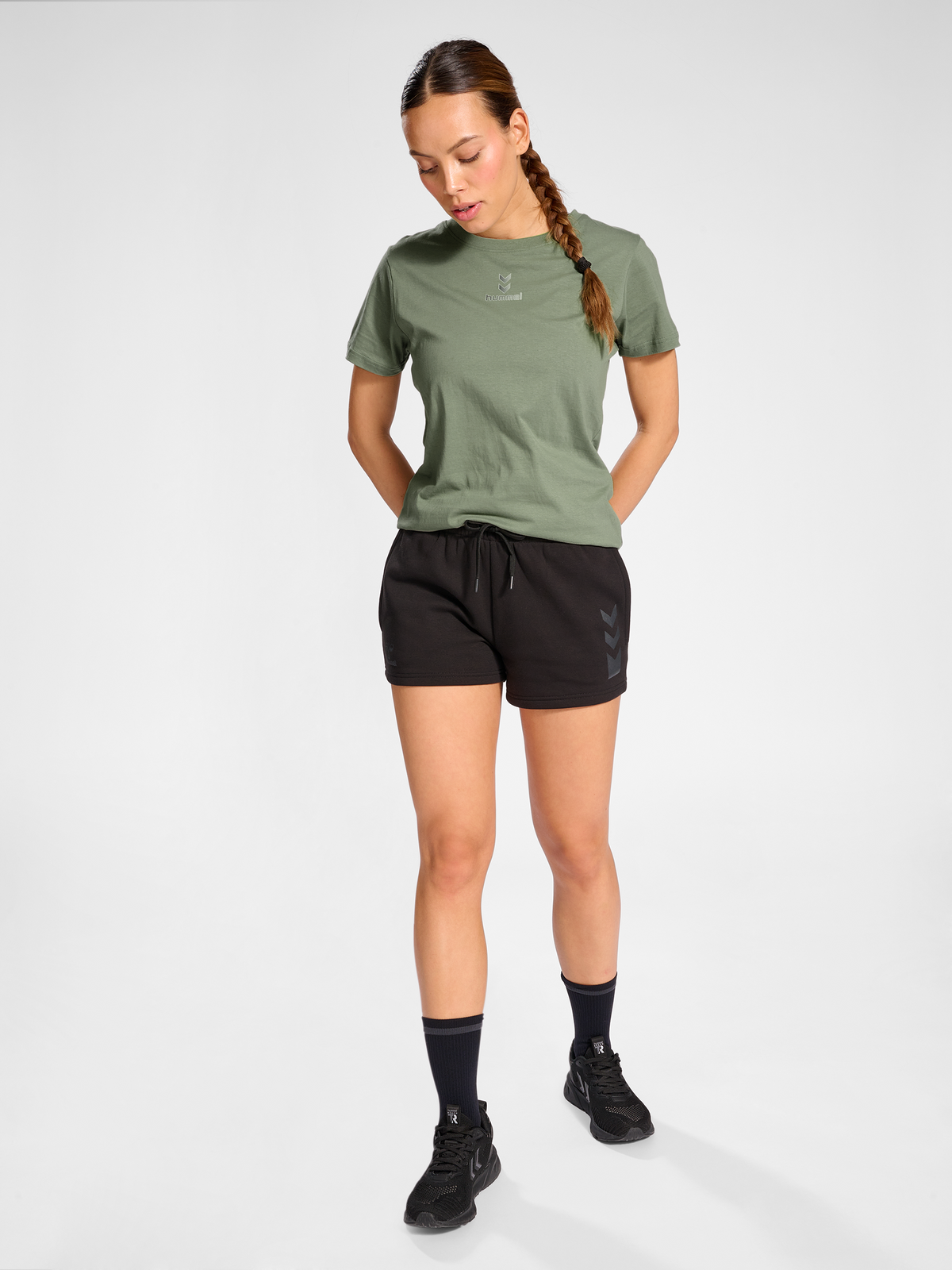 hummel Active Chevrons Co Tee S/S Woman Sea Spray