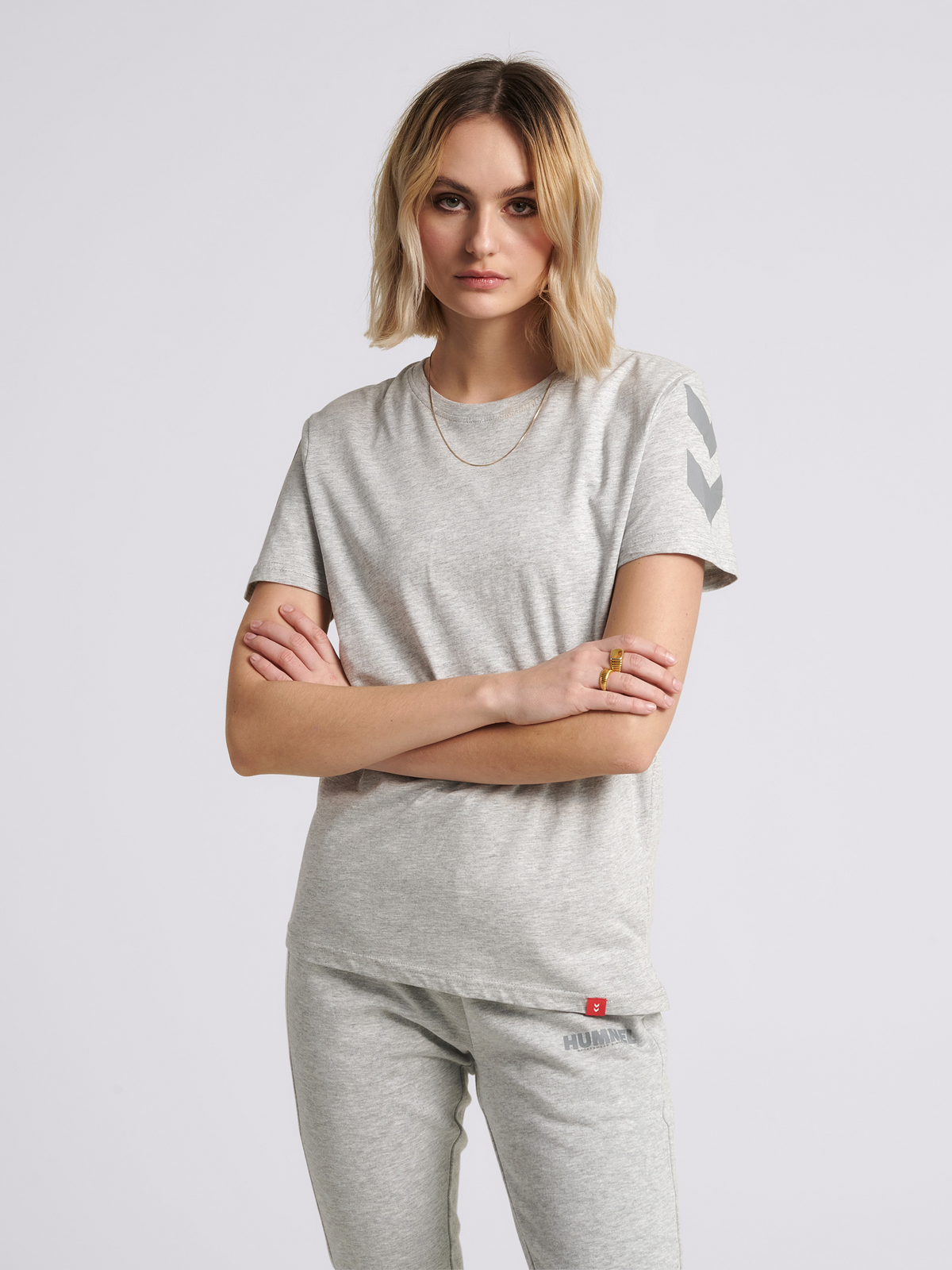 hummel Legacy Chevron T-shirt Grey Melange