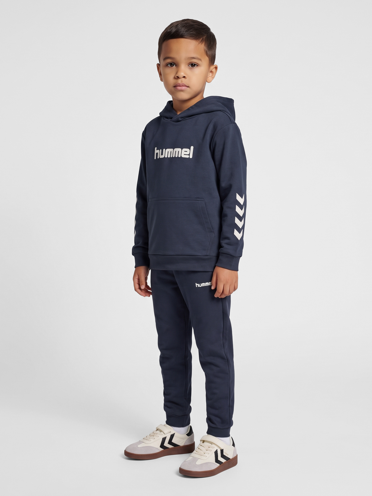 hummel Jr Reg Logo Hoodie Ombre Blue