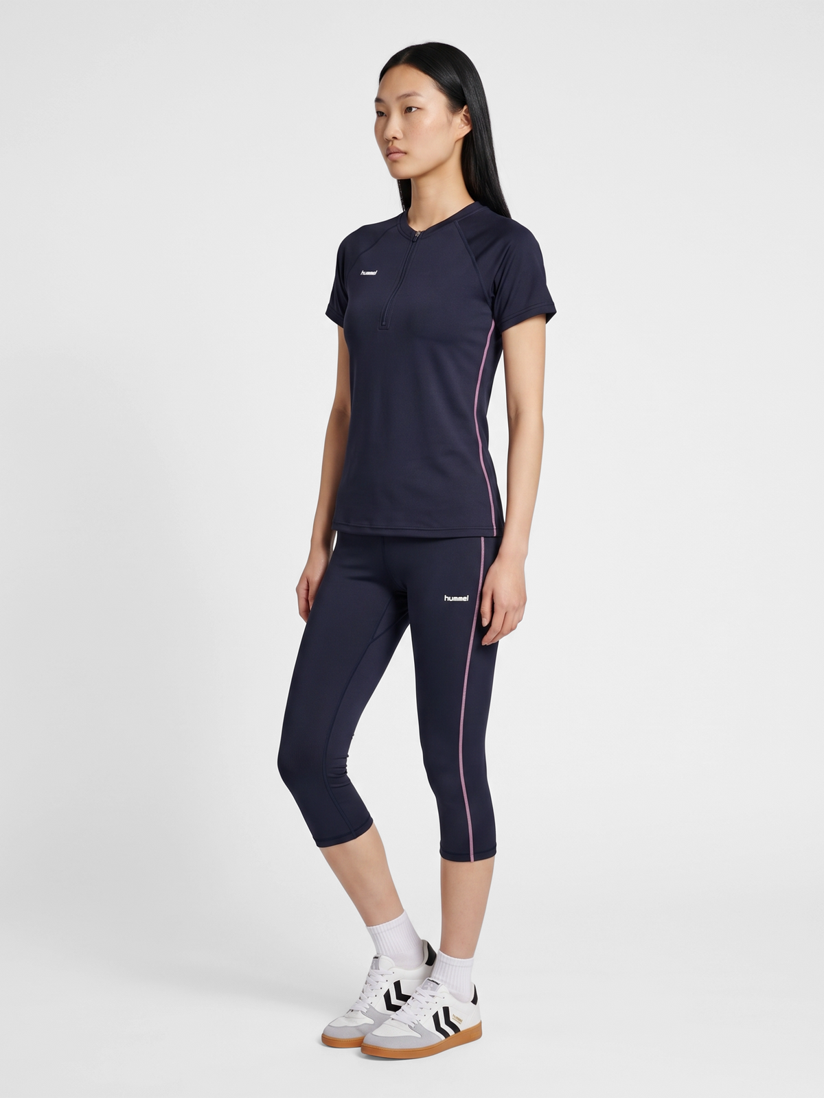 hummel Prima W Half Zip T-shirt S/S Night Sky