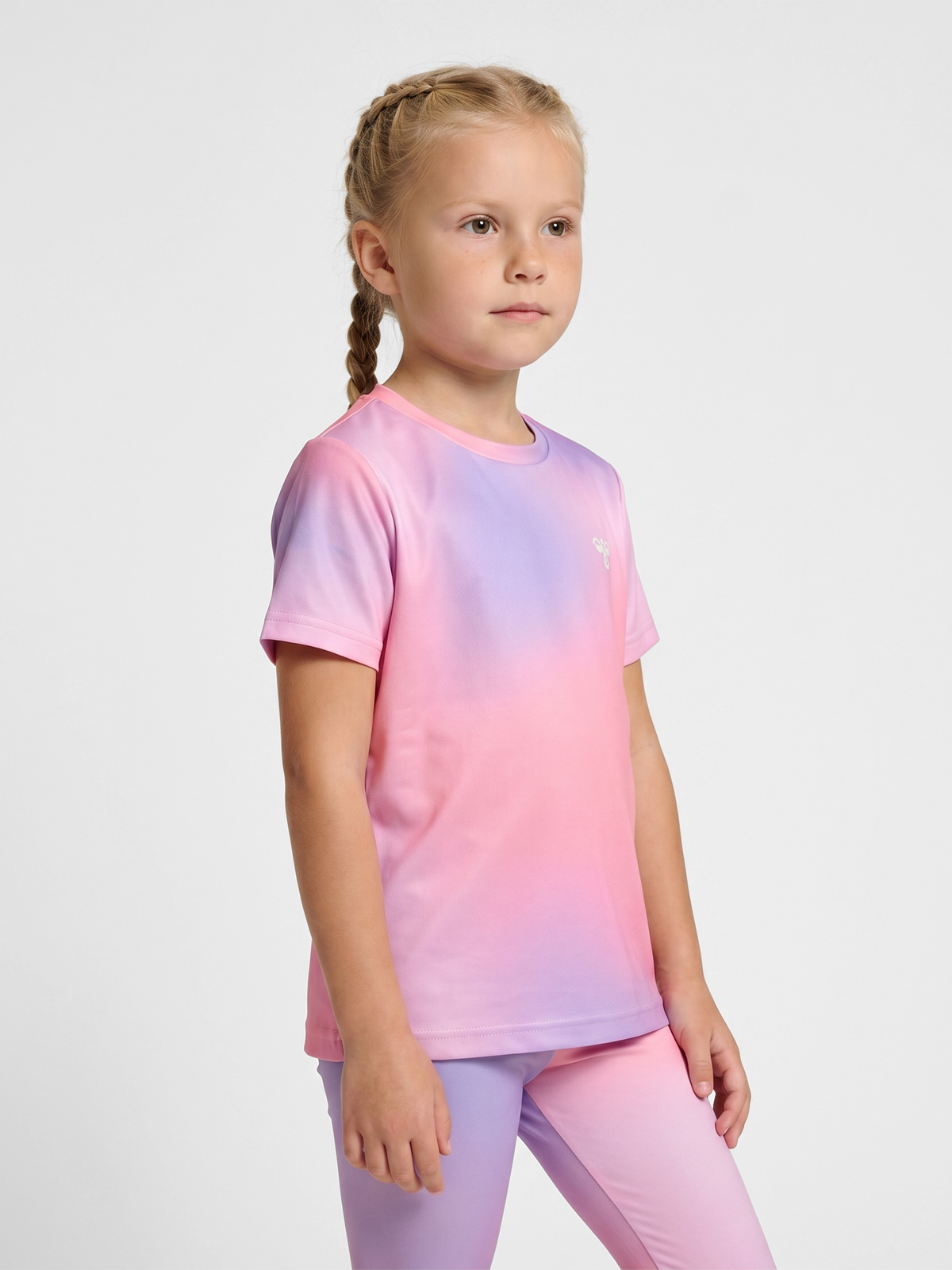 hummel Jr Gradient Gym T-shirt S/S Shell Pink