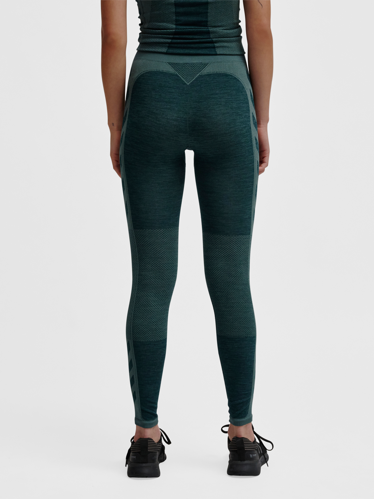 hummel Clea Seamless Mid Waist Tights Green Gables/Garden Topiary Me