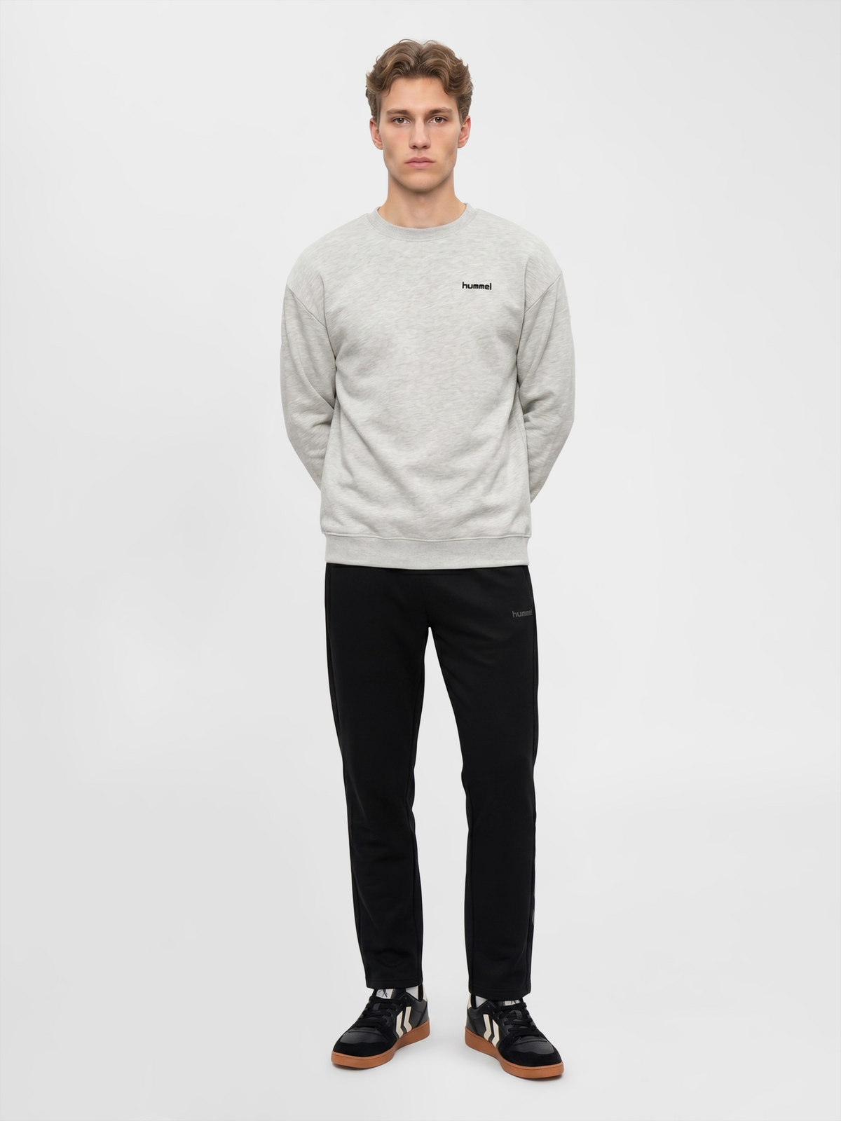 hummel Keeper Graphic Crewneck Light Grey Melange