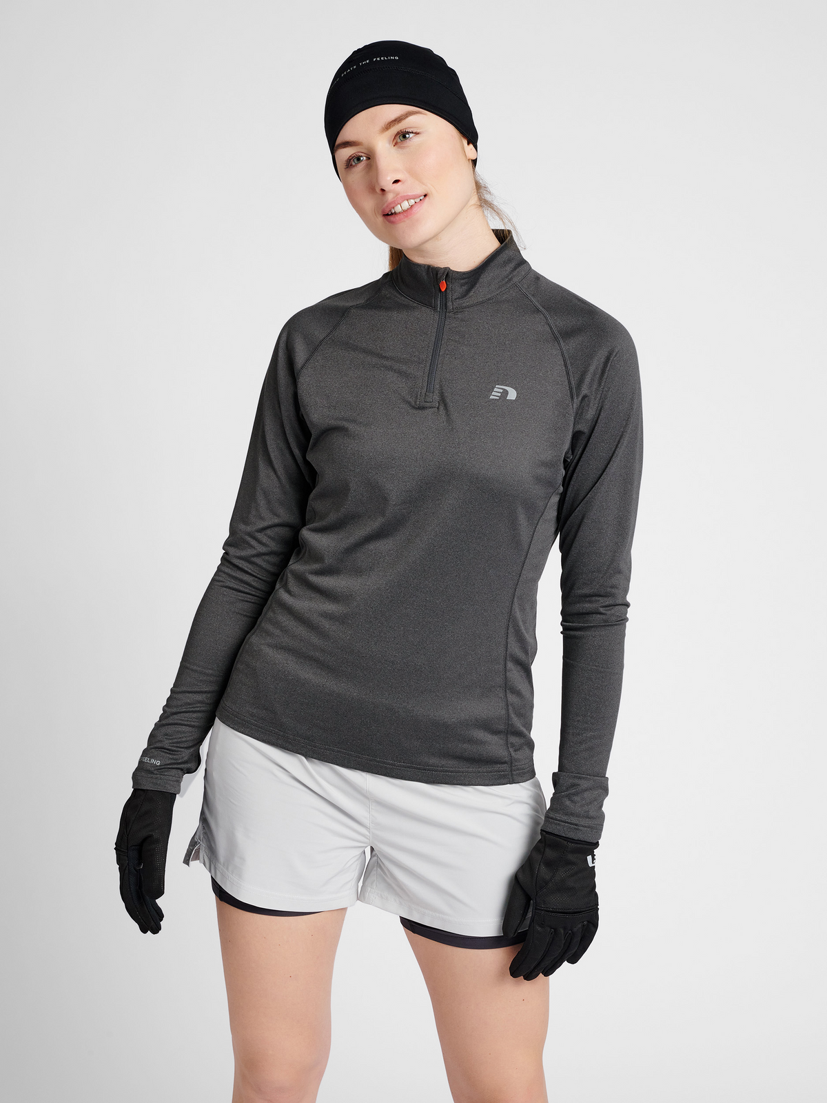 Newline Women 1/2 Zip L/S Forged Iron Melange