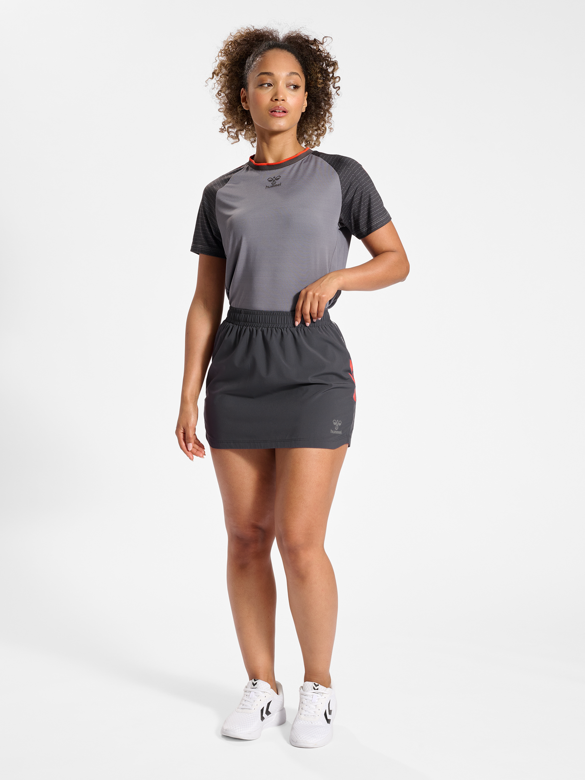 hummel Pro Grid Game Skirt Forged Iron
